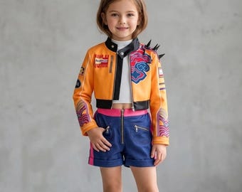 K-POP Rumi Anime Cosplay-kostym för flickor, födelsedagsfestkostym (4-12 år)