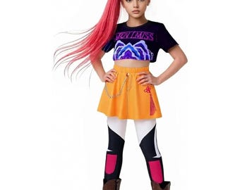 K-POP Rumi Demon Hunter Cosplay Outfit, Idol Stage / Birthday Party Costume, Kids Performance Wear