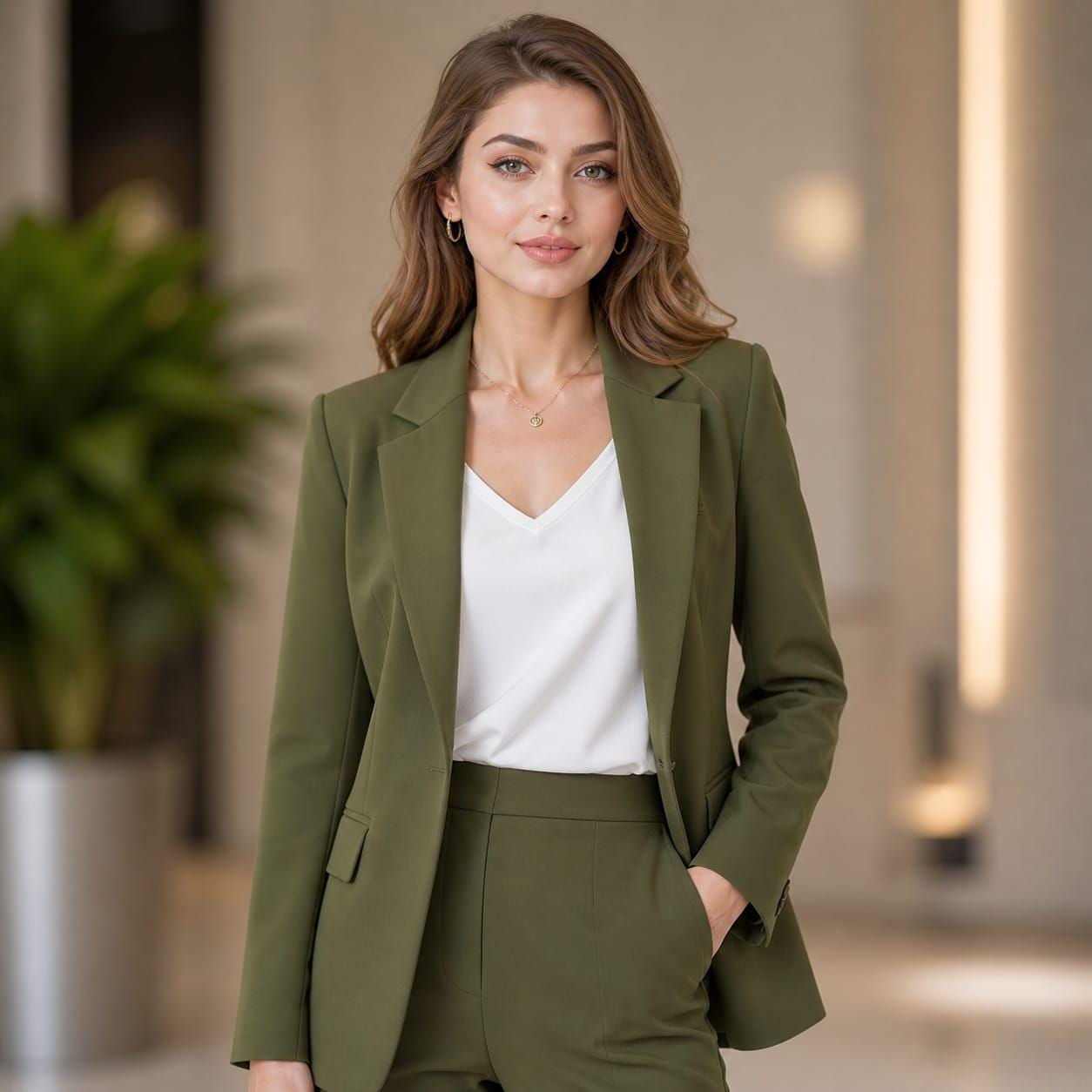 slim fit dress slacks Half Collar Office Work Dress  Aisize