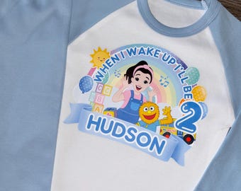 Customised Ms Rachel Birthday Pyjamas Pink or Blue.