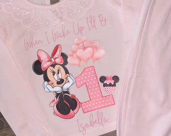 Customised Minnie Birthday Eve Outfit - Birthday Two Piece Set 1st-5th Birthdays.