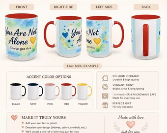 Tasse à café personnalisée avec texte | Créez votre cadeau pour un moment de tranquillité | Tasse significative