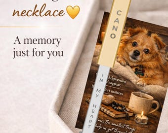 Pet Memorial Necklace Personalized Hidden Message Dog Loss Gift