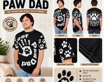 Paw Dad Shirt, Dog Lover Gift, Pet Owner T-Shirt, Funny Dog Apparel