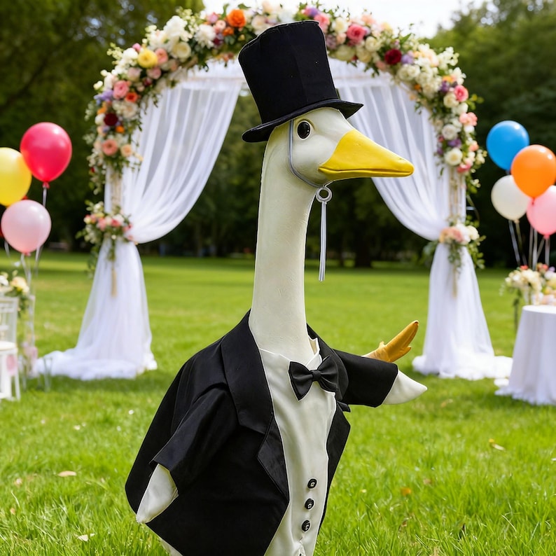 Dapper Gentleman Porch Goose Costume With Tailcoat and Hat - Etsy