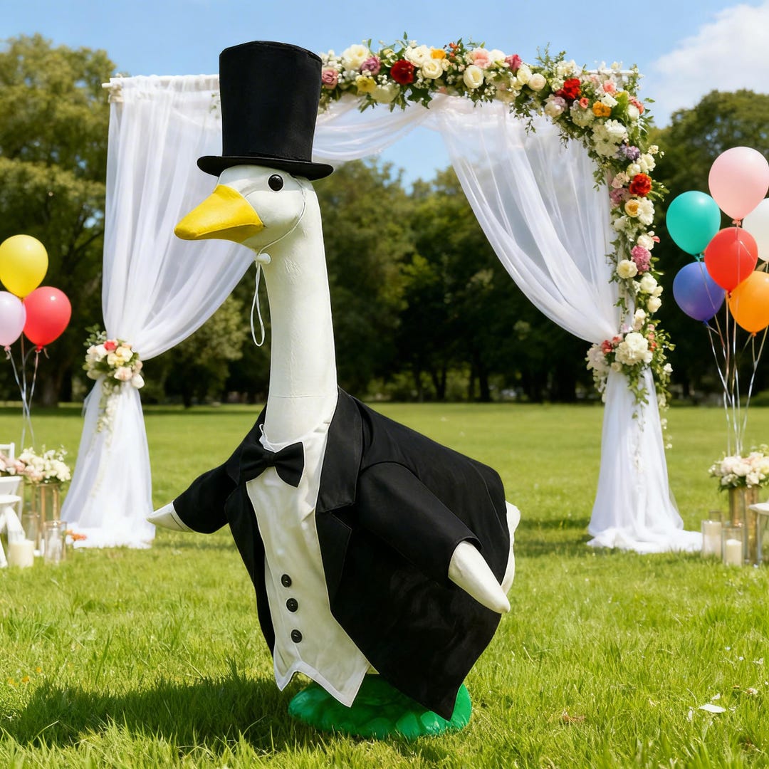 Dapper Gentleman Porch Goose Costume With Tailcoat and Hat - Etsy