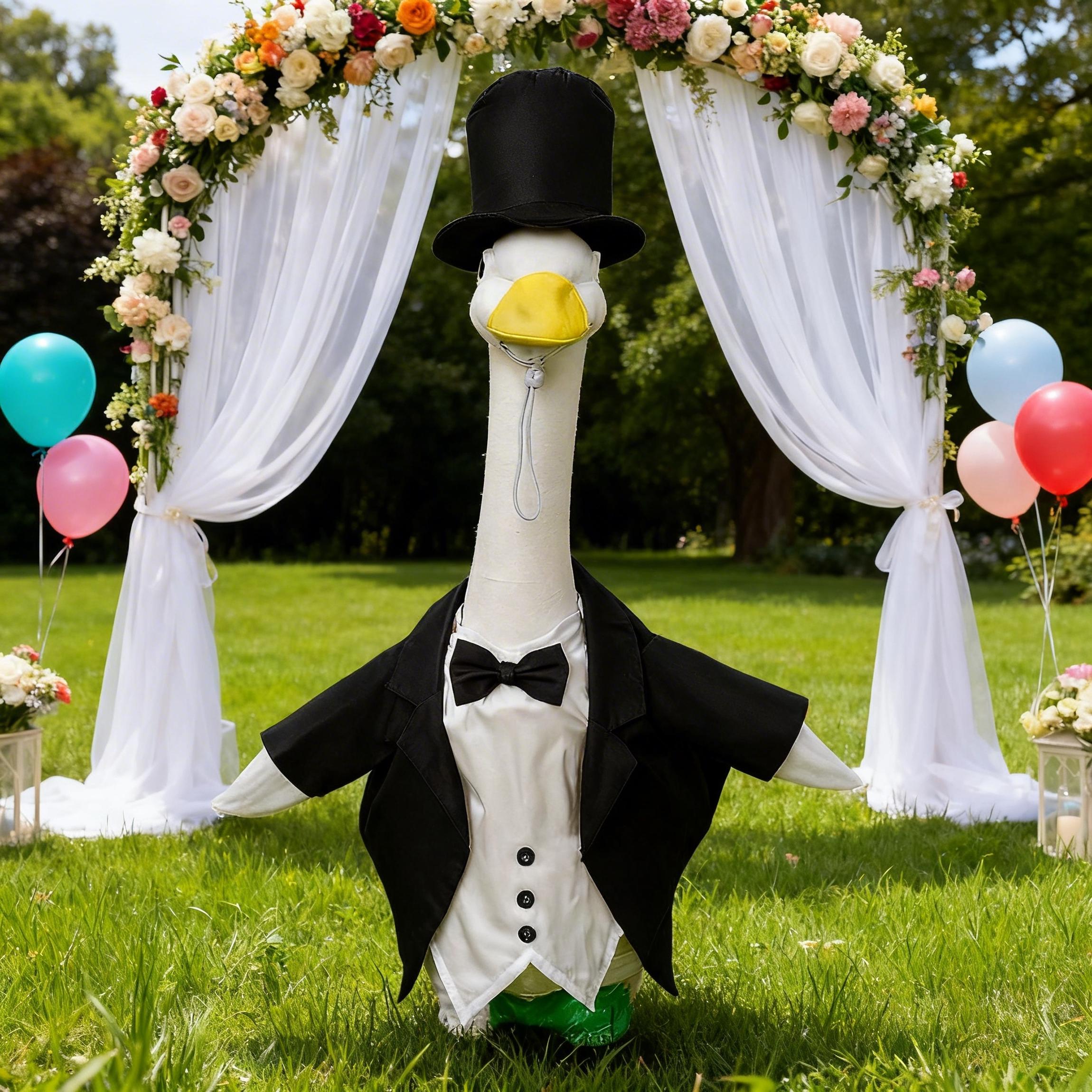 Dapper Gentleman Porch Goose Costume With Tailcoat and Hat - Etsy