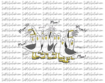Disney Seagulls Mom Png, Disney Mother's Day Png, Magic Kingdom Png, Disney Family Png, Disney Nemo Friends Png, Disney Nemo Character Png
