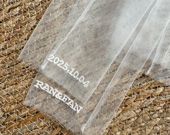 Custom Embroidered Tulle Sleeves, Detachable Bridal Cuffs, Personalized Wedding Keepsake