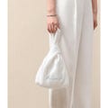 Personalized Silk Knot Bag, Ivory Satin Clutch, Japanese Style Wrist Bag, Bridesmaid Gift product logo