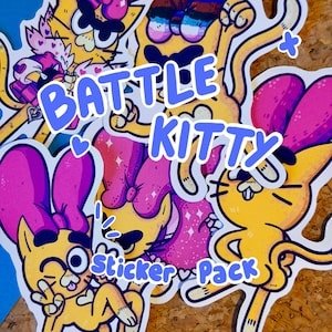 Pacchetto adesivi Battle Kitty - Ultimate Warrior!
