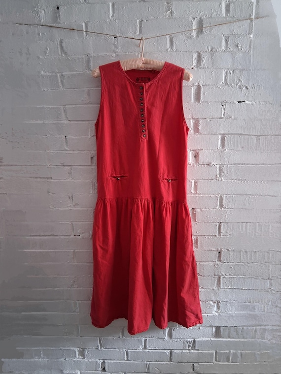 drop waist cotton summer dress Apuntob Drop Waist Cotton Dress main image 1