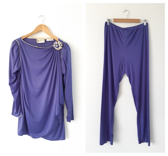Vintage 1970s does 40s two piece Bill Bass lounge