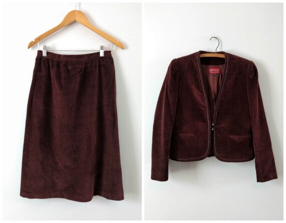 Vintage 1970s 1980s corduroy suit from Sasson size