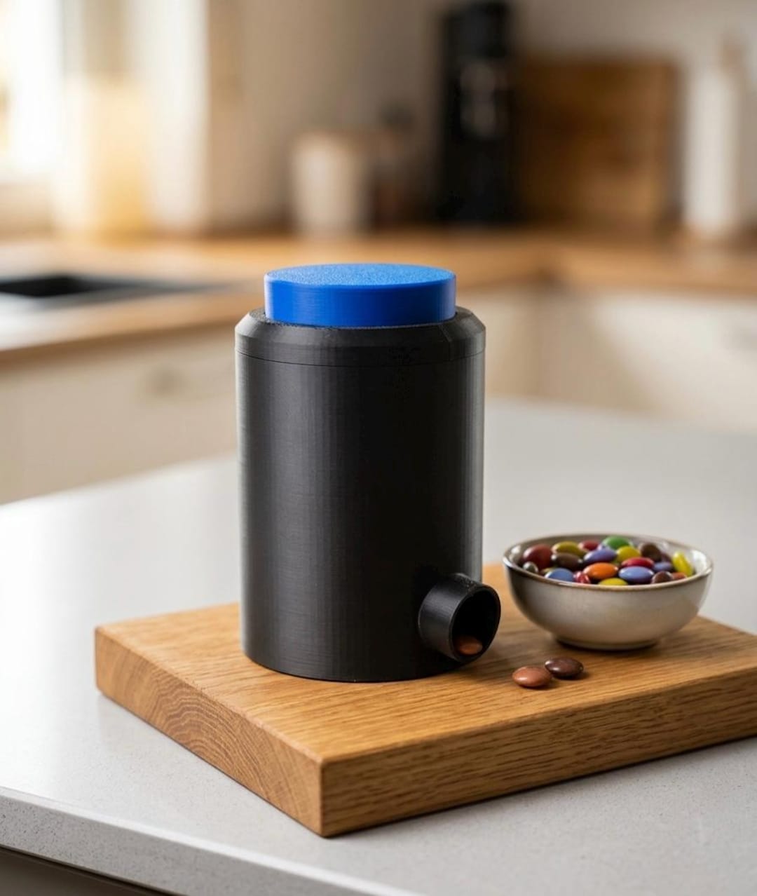Snack Dispenser With Push Button | Nut Dispenser for Clean Fingers ...