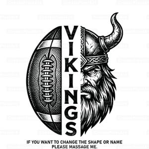 Vikings-logotyp SVG: Cricut- och silhuettklippfildesign Png Eps Dxf (digital nedladdning)
