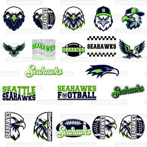 Seahawks Bundle Logo SVG: Cricut & Silhouette Cut File Design Png Eps Dxf (Digital Download)