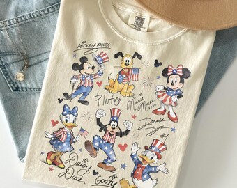 4th of July Mickey & Friends Shirt, Disney Family Shirt, Disney Trip Shirt, Disney 4th of July Shirt, 4th of July Mickey and Friends
