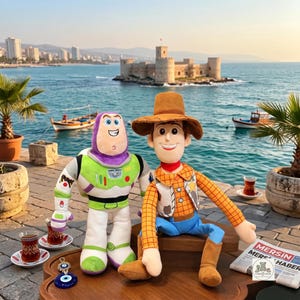 Toy Story Woody and Buzz Lightyear Plush Toys, Soft Sheriff Woody Stuffed Doll, Cute Buzz Lightyear Plushie, Kids Birthday Gift Decor image 6