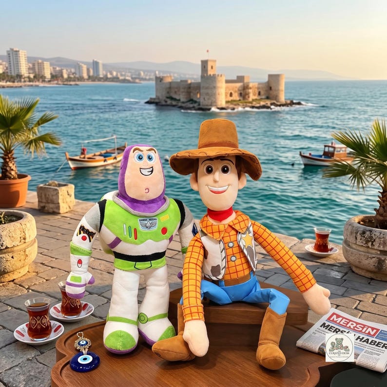 Toy Story Woody and Buzz Lightyear Plush Toys, Soft Sheriff Woody Stuffed Doll, Cute Buzz Lightyear Plushie, Kids Birthday Gift Decor image 6
