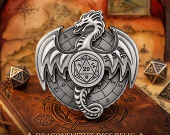 Dragon Fidget Spinner Gyro, DND Dice RPG Accessory, Fantasy Stress Relief Toy, Unique Gamer Desk Decor Gift