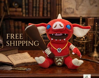 Legend of Zelda Plush Toy Link Bokoblin Plushies, Breath of the Wild Tears of the Kingdom Stuffed Animal, Hyrule Gamer Gift Room Decor