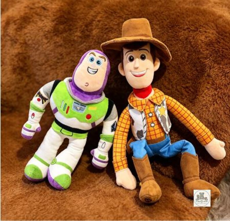 Toy Story Woody and Buzz Lightyear Plush Toys, Soft Sheriff Woody Stuffed Doll, Cute Buzz Lightyear Plushie, Kids Birthday Gift Decor image 5
