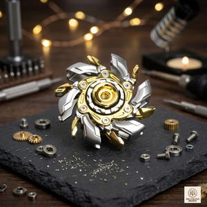 Spinner metálico Elite EDC / Juguete antiestrés de acero de aleación premium para escritorio y dispositivo de concentración