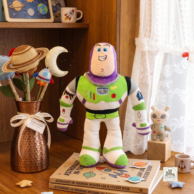 Toy Story Woody and Buzz Lightyear Plush Toys, Soft Sheriff Woody Stuffed Doll, Cute Buzz Lightyear Plushie, Kids Birthday Gift Decor B ( Height 35 cm )