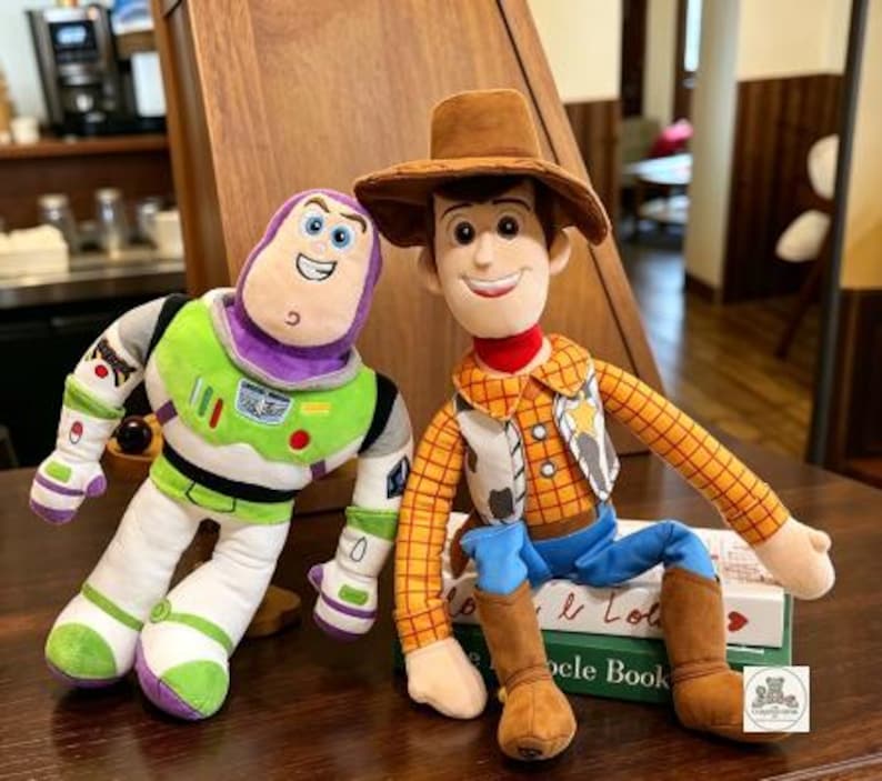 Toy Story Woody and Buzz Lightyear Plush Toys, Soft Sheriff Woody Stuffed Doll, Cute Buzz Lightyear Plushie, Kids Birthday Gift Decor image 2