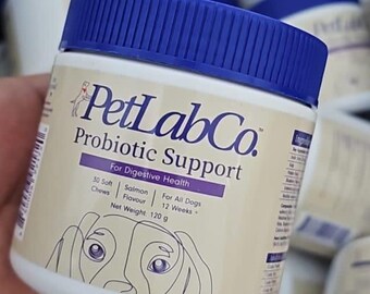 PetLab Co. Probiótico masticable x30. Para una digestión y salud intestinal óptimas en todos los perros. 12 semanas. Caducidad: 26/7.