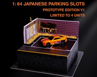 1:64 Scale Japanese Parking Slots Diorama for Hot Wheels, Mini GT, Tomica, Matchbox | Prototype Edition V1