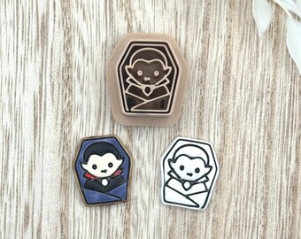 Vampire Coffin Clay Cutters, Polymer Clay Cutters, Kawaii Dracula Halloween Earring Charm Tool