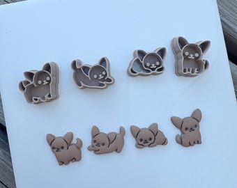 Kawaii Chihuahua Polymer Clay Cutter | 3D Printed Dog Shape Cutter Set