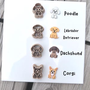 Dog Breed Clay Cutters, 22 Polymer Clay Cutters, Kawaii Puppy Earring Charm Tool image 7