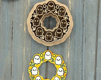 Ghost Wreath Clay Cutters, Polymer Clay Cutters, Kawaii Halloween Earring Charm Tool