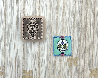 Papel Picado Skull Clay Cutters, Polymer Clay Cutters, Day of the Dead Earring Cutter, Sugar Skull Frame Cutter, Dia de los Muertos