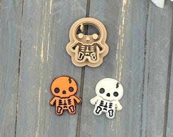 Skeleton Clay Cutters, Polymer Clay Cutters, Kawaii Halloween Skeleton Earring Charm Tool