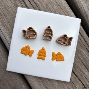 Kawaii Goldfish Polymer Clay Cutter Set | 3D Printed Chibi Fish Shapes