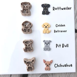 Dog Breed Clay Cutters, 22 Polymer Clay Cutters, Kawaii Puppy Earring Charm Tool image 5