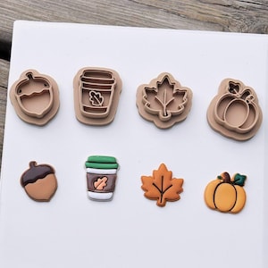 Cozy Fall Clay Cutters, 4 Design Polymer Clay Cutters