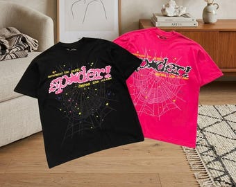 Spider Web Graphic T-Shirt for Men | Oversized Streetwear Tee | Y2K authenticCotton Shirt | Unisex Fashion