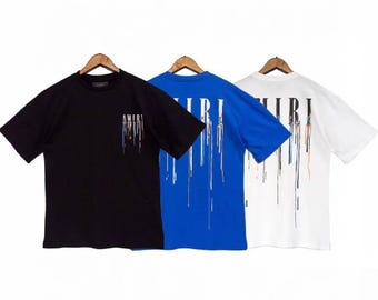 Amiri Graphic T-Shirt | Drip Design Tee | Streetwear Casual Shirt | Trendy Outfit