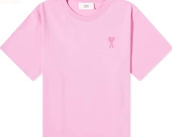 Ami Paris Heart Logo T-Shirt || Unisex Soft Cotton Tee || Casual Streetwear Top    | Everyday Clothing