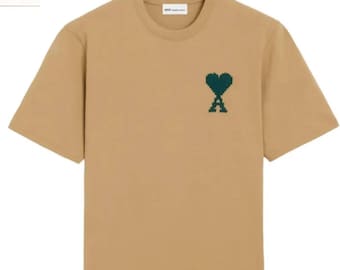 Ami Paris Heart Logo T-Shirt || Trendy Streetwear Top || Gift for Him Her || Everyday Shirt