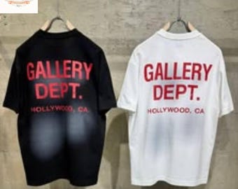 Gallery Dept Hollywood CA T-Shirt, Oversized Graphic Tee, Unisex Streetwear Shirt