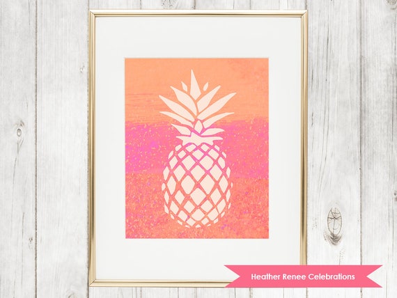 Pineapple Nursery Print | Printable Nursery Decor | Pineapple Wall Art Instant Download Il_570xn