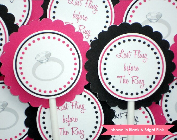 Engagement Ring Cupcake Toppers Bachelorette Party Etsy