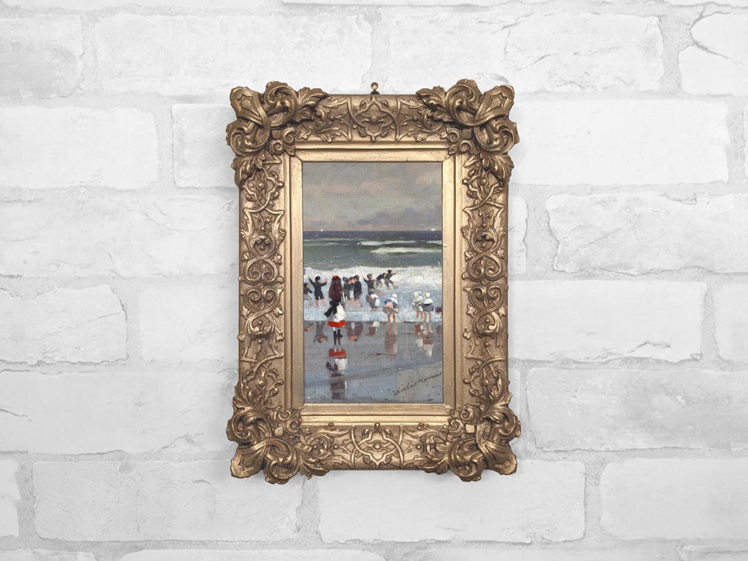 Gold Frame Wall Art Antique Oil Painting Reproduction Gift For Art