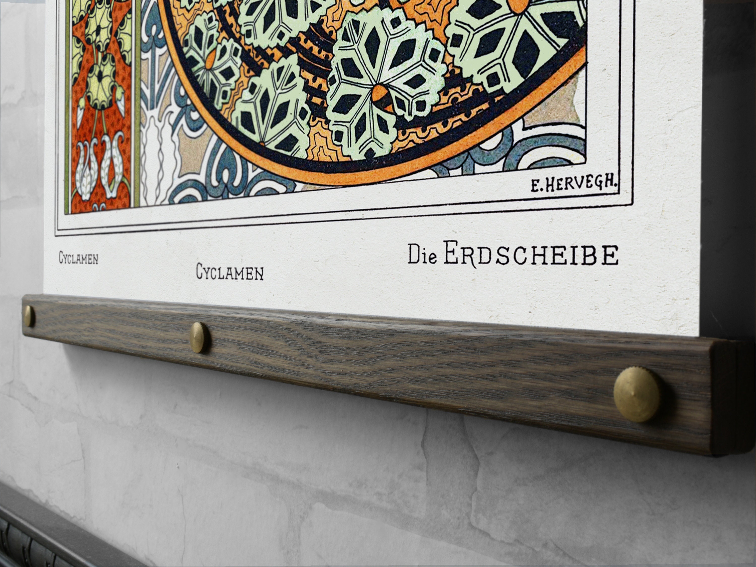 Poster Hanger Wood w/ Brass Hardware for Framing Art Maps Etsy